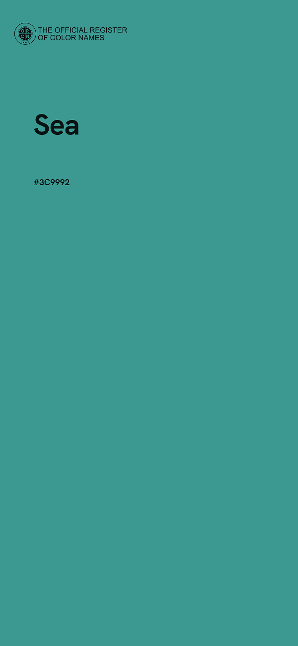 #3C9992 - Sea color image