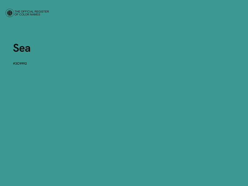 #3C9992 - Sea color image