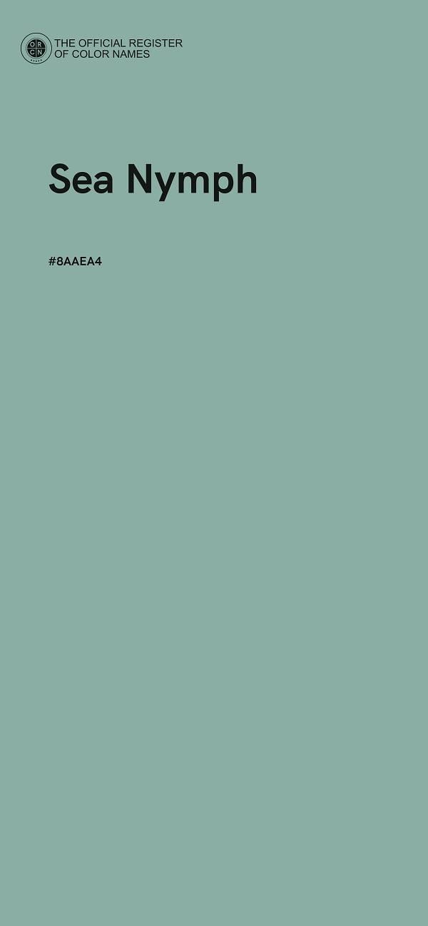 #8AAEA4 - Sea Nymph color image
