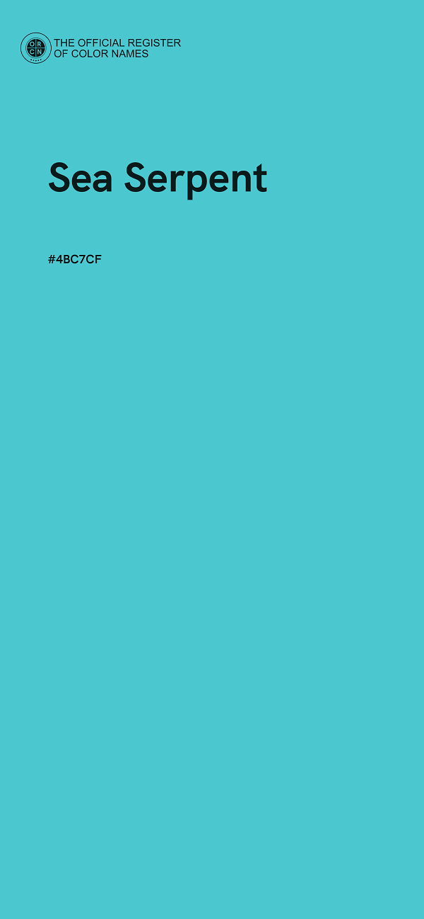 #4BC7CF - Sea Serpent color image
