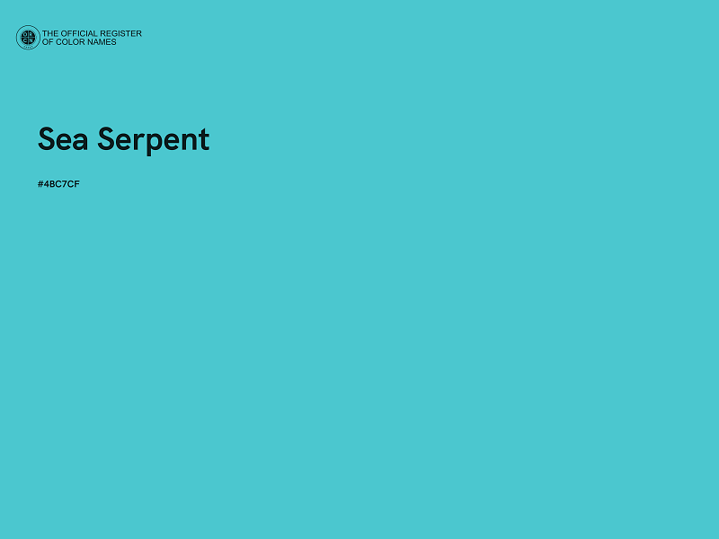 #4BC7CF - Sea Serpent color image