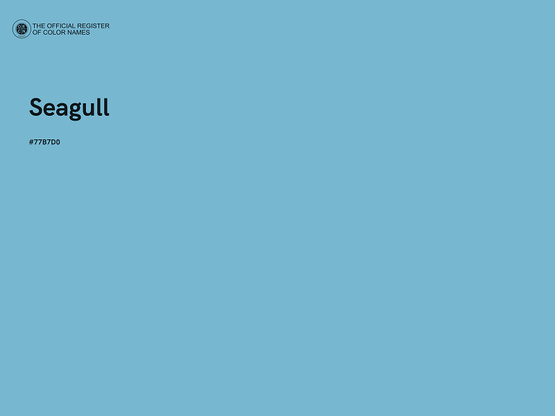 #77B7D0 - Seagull color image