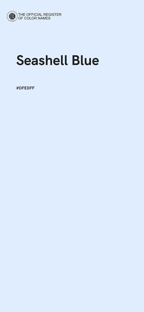 #DFEDFF - Seashell Blue color image