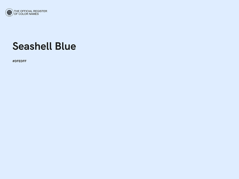 #DFEDFF - Seashell Blue color image