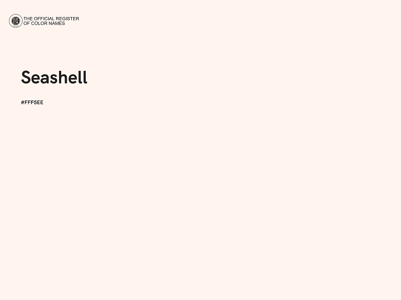 #FFF5EE - Seashell color image