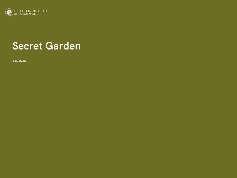#6D6D26 - Secret Garden color image