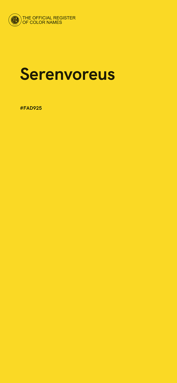 #FAD925 - Serenvoreus color image