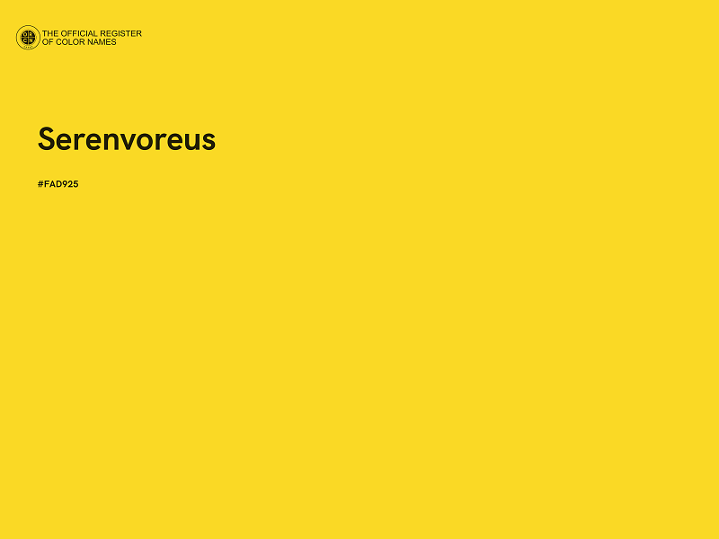 #FAD925 - Serenvoreus color image