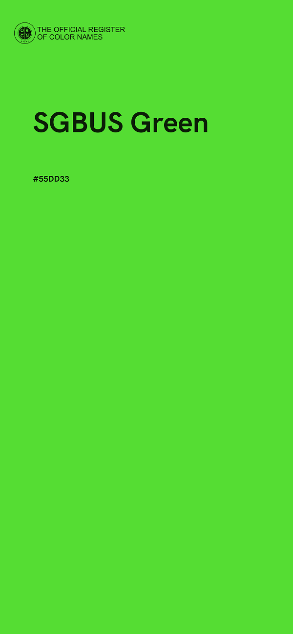 #55DD33 - SGBUS Green color image
