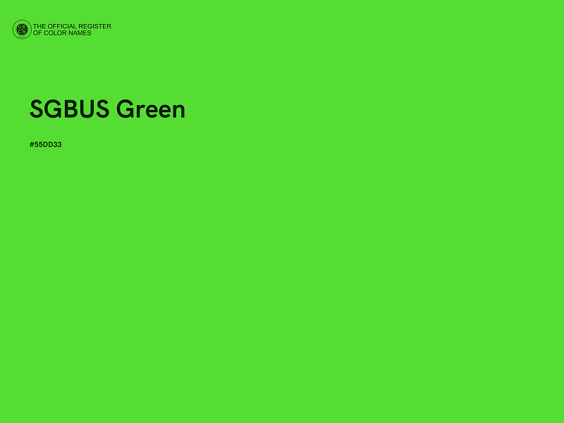 #55DD33 - SGBUS Green color image