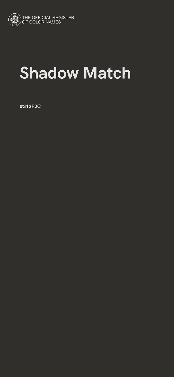 #312F2C - Shadow Match color image