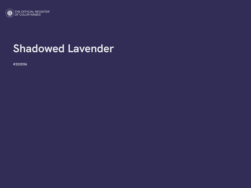 #322D56 - Shadowed Lavender color image
