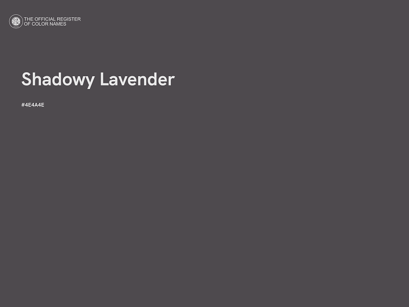 #4E4A4E - Shadowy Lavender color image