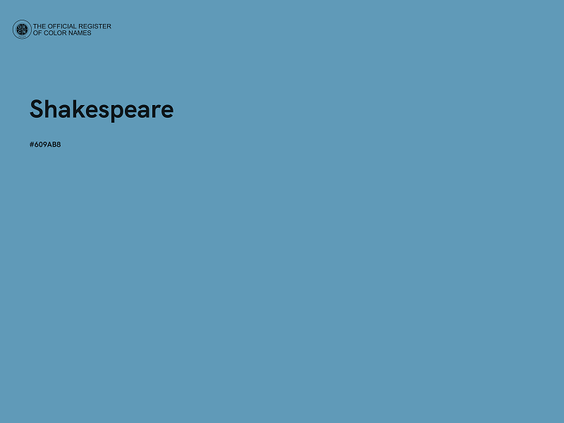 #609AB8 - Shakespeare color image