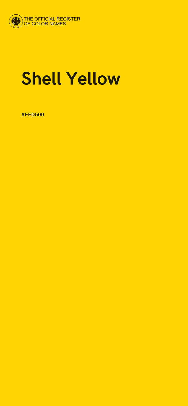 #FFD500 - Shell Yellow color image