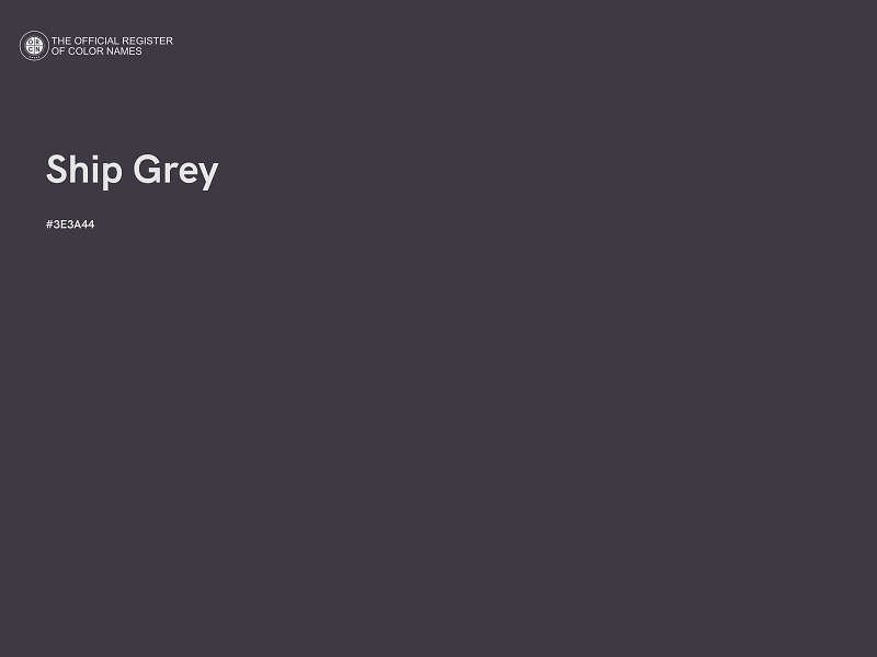 #3E3A44 - Ship Grey color image