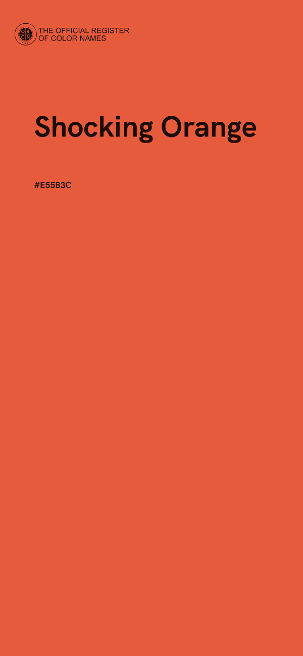 #E55B3C - Shocking Orange color image