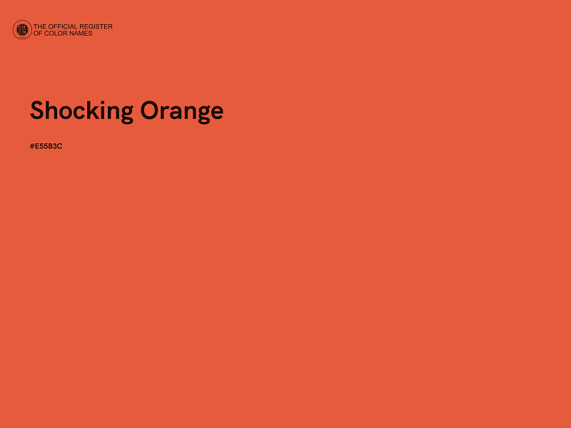 #E55B3C - Shocking Orange color image