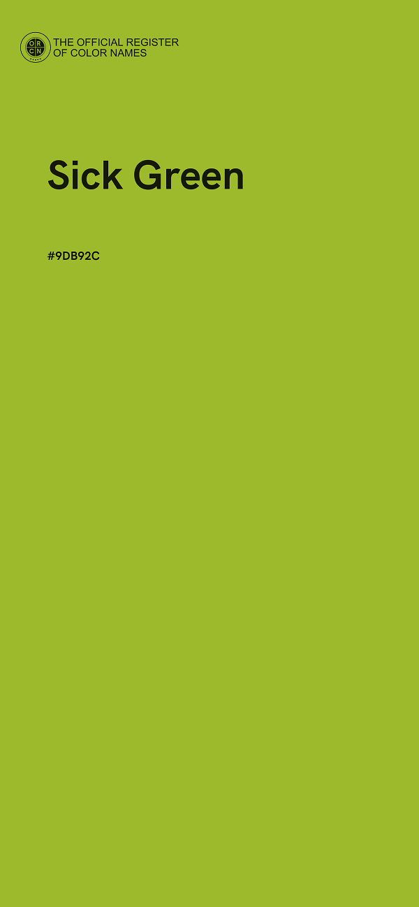 #9DB92C - Sick Green color image