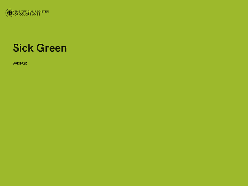 #9DB92C - Sick Green color image