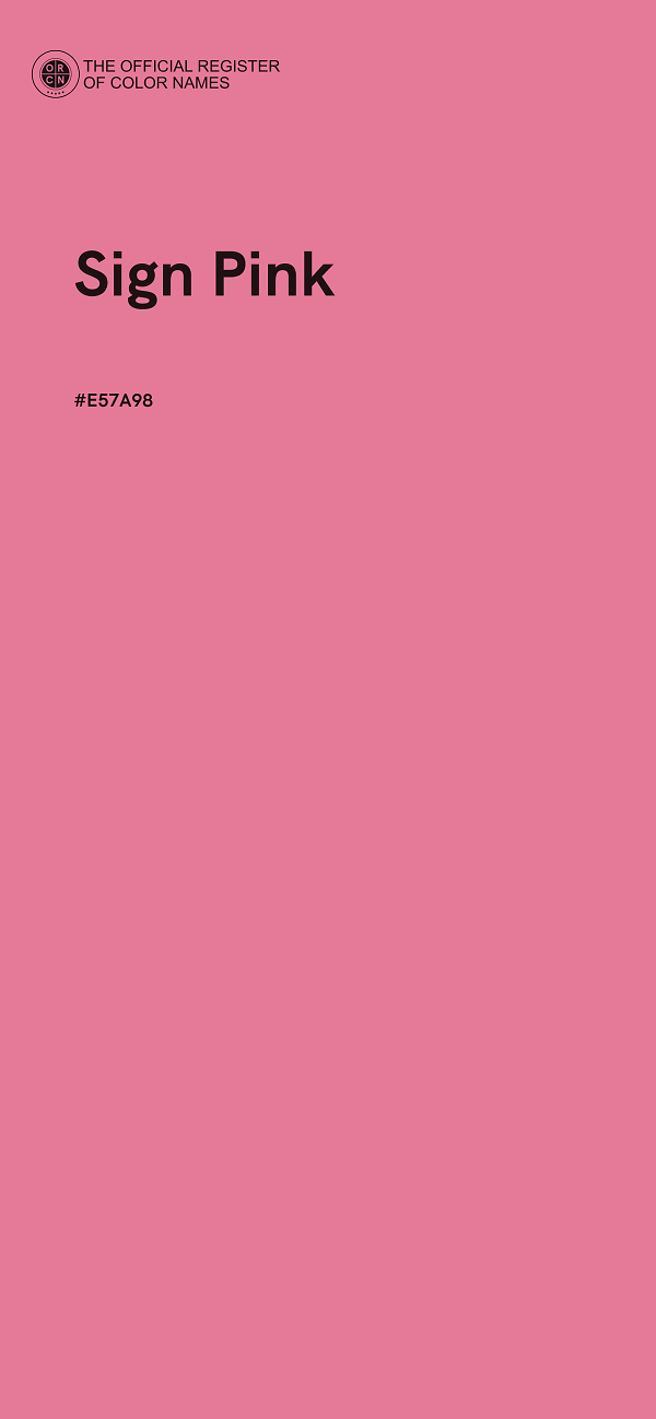 #E57A98 - Sign Pink color image