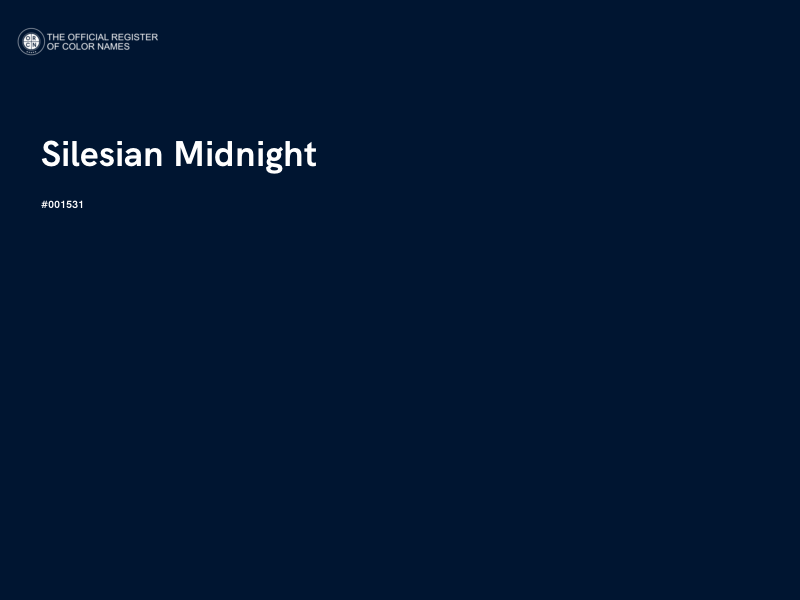 #001531 - Silesian Midnight color image