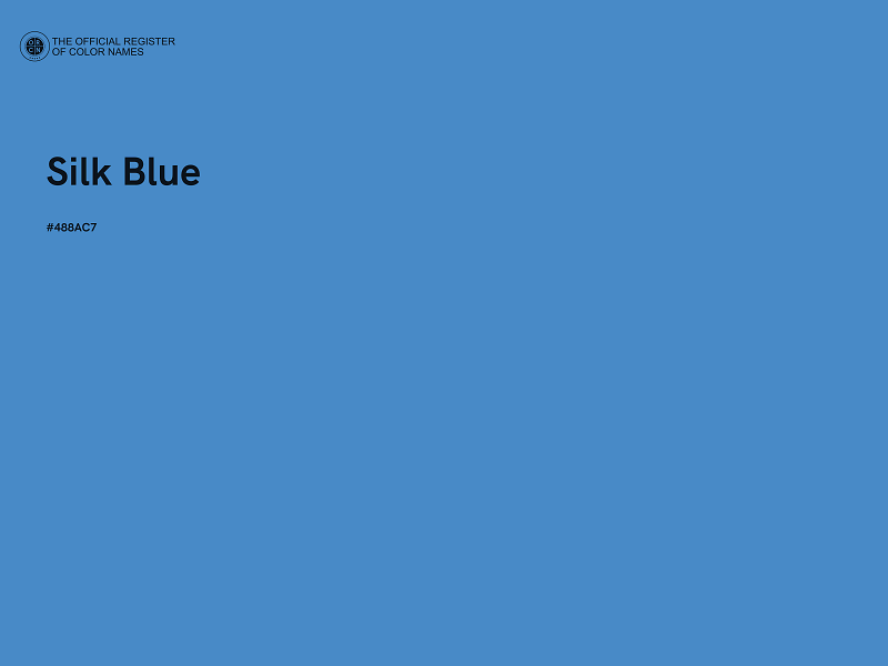 #488AC7 - Silk Blue color image
