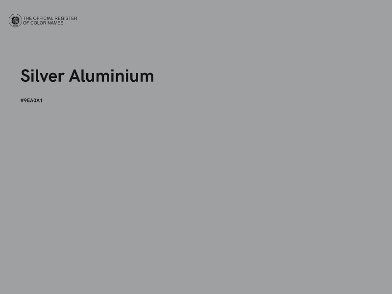 #9EA0A1 - Silver Aluminium color image