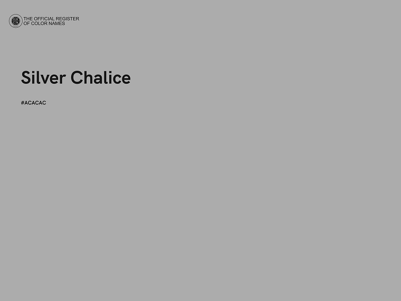#ACACAC - Silver Chalice color image