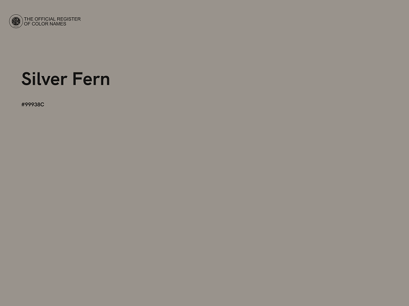 #99938C - Silver Fern color image