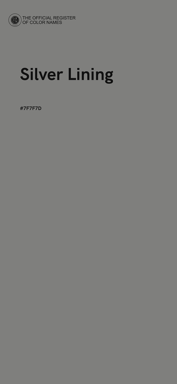 #7F7F7D - Silver Lining color image