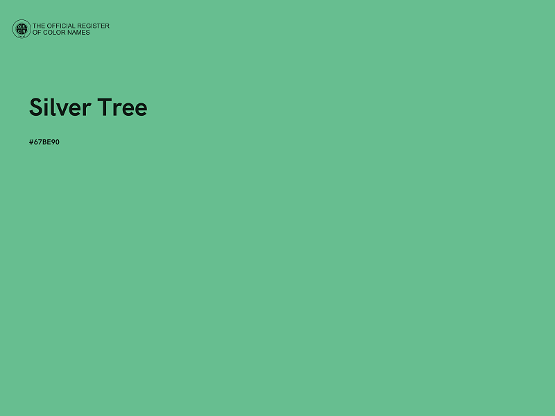 #67BE90 - Silver Tree color image