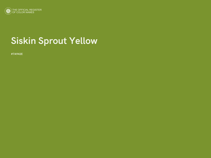 #7A942E - Siskin Sprout Yellow color image