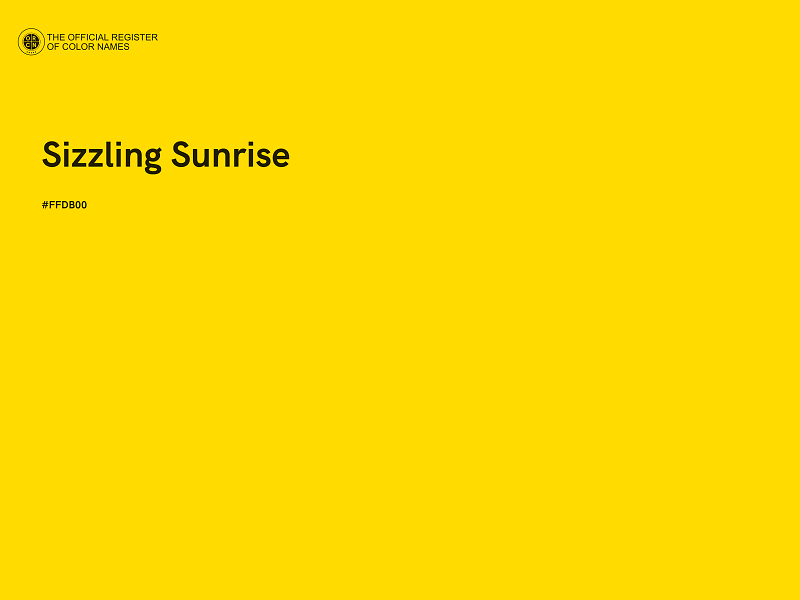 #FFDB00 - Sizzling Sunrise color image