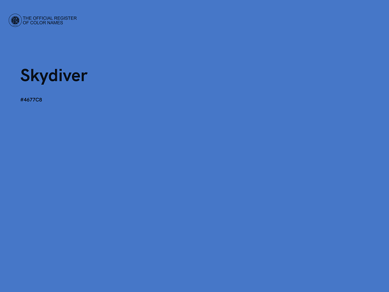#4677C8 - Skydiver color image