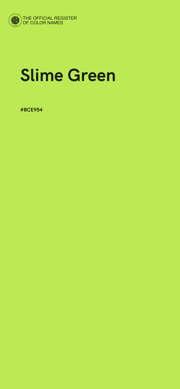 #BCE954 - Slime Green color image