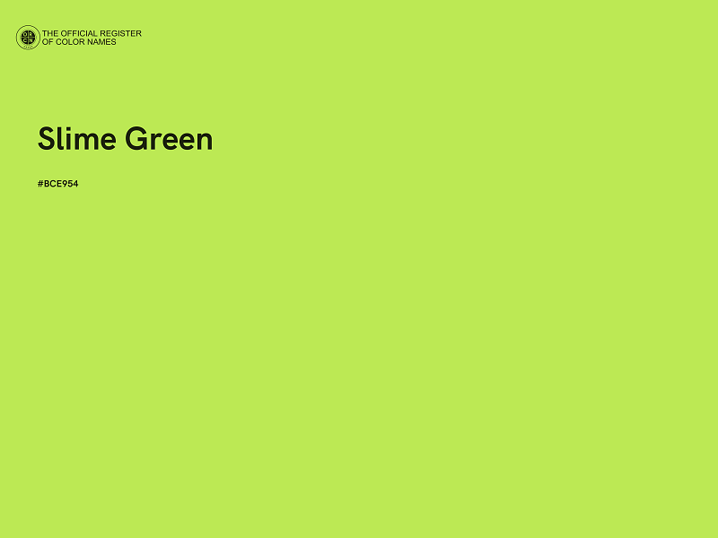 #BCE954 - Slime Green color image