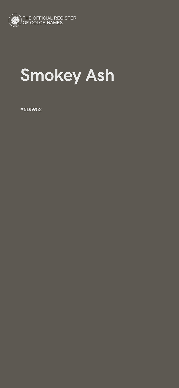 #5D5952 - Smokey Ash color image