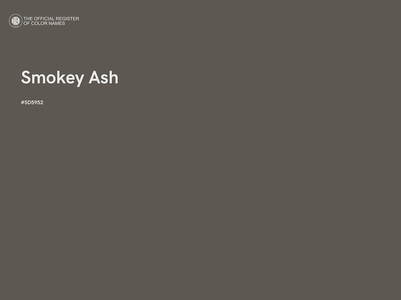 #5D5952 - Smokey Ash color image