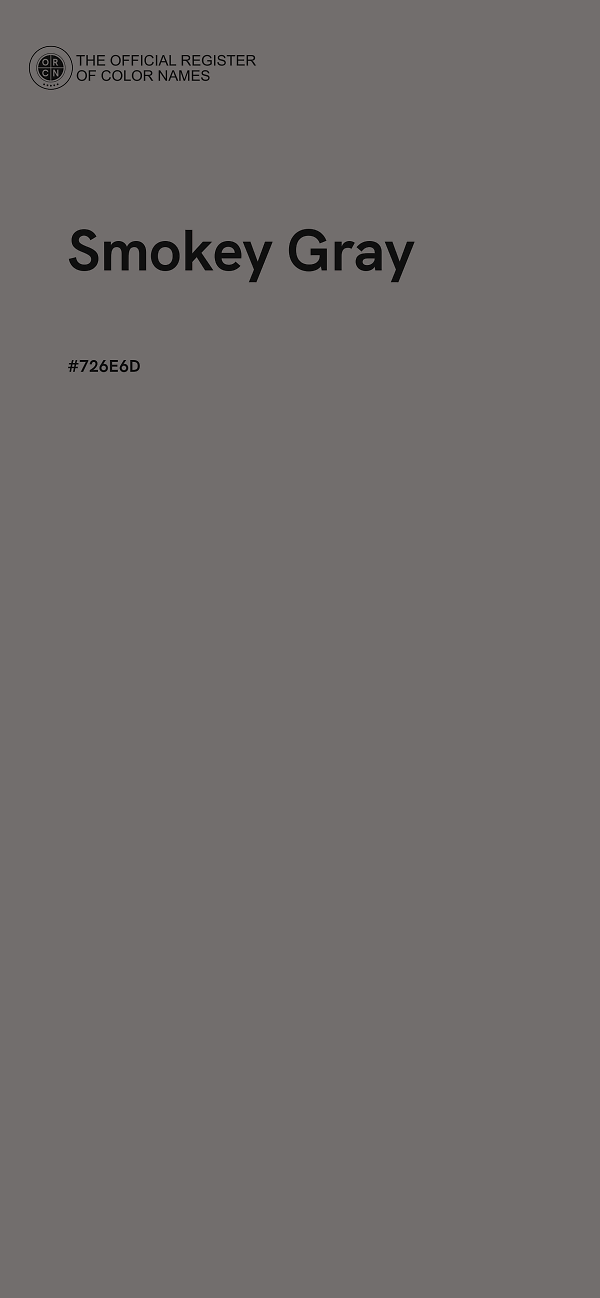 #726E6D - Smokey Gray color image