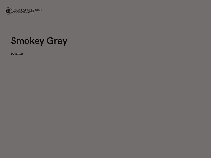 #726E6D - Smokey Gray color image
