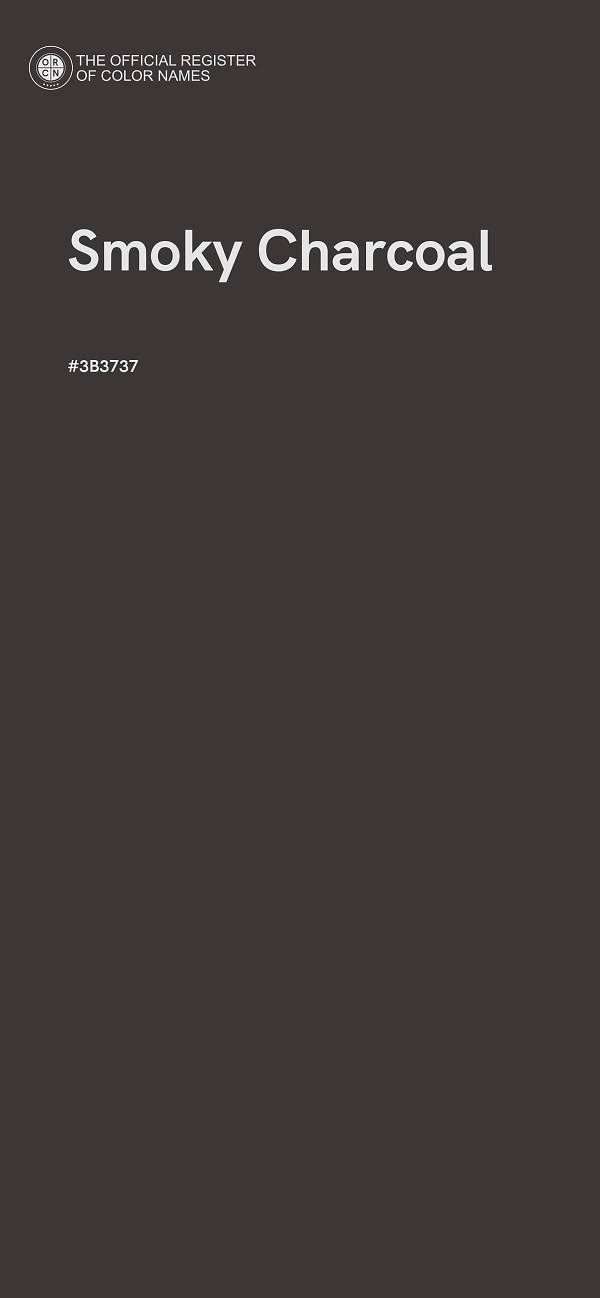 #3B3737 - Smoky Charcoal color image