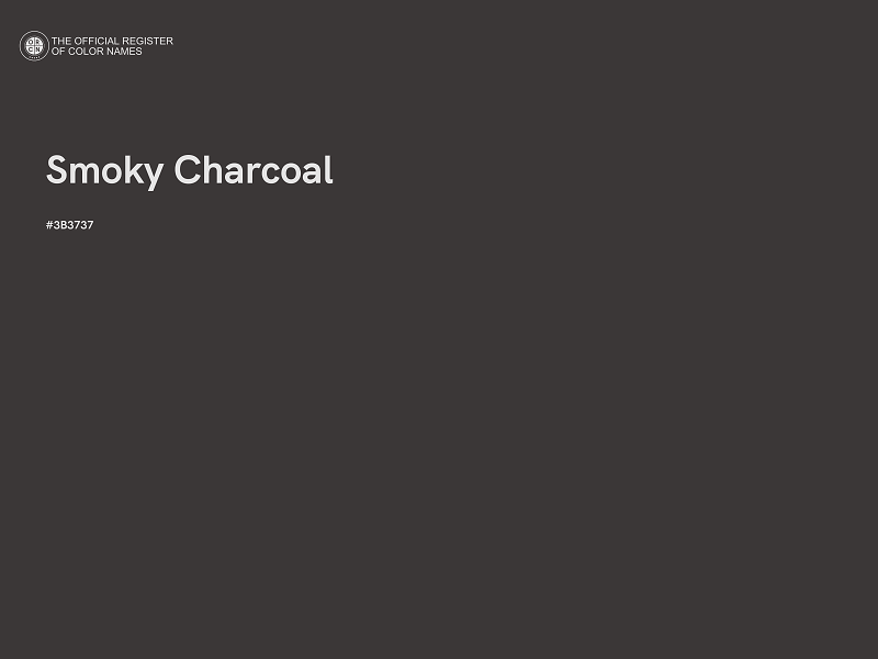 #3B3737 - Smoky Charcoal color image