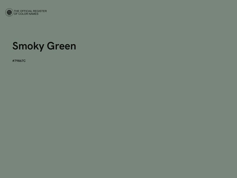 #79867C - Smoky Green color image