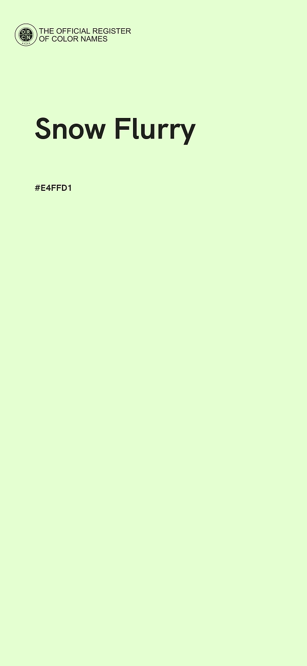 #E4FFD1 - Snow Flurry color image
