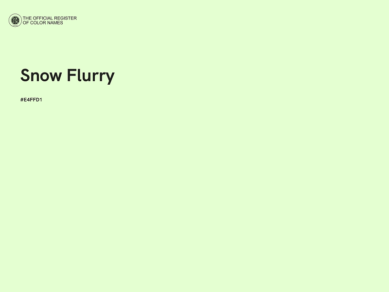 #E4FFD1 - Snow Flurry color image