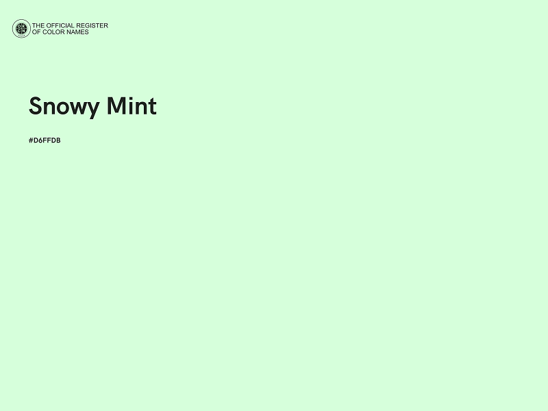 #D6FFDB - Snowy Mint color image