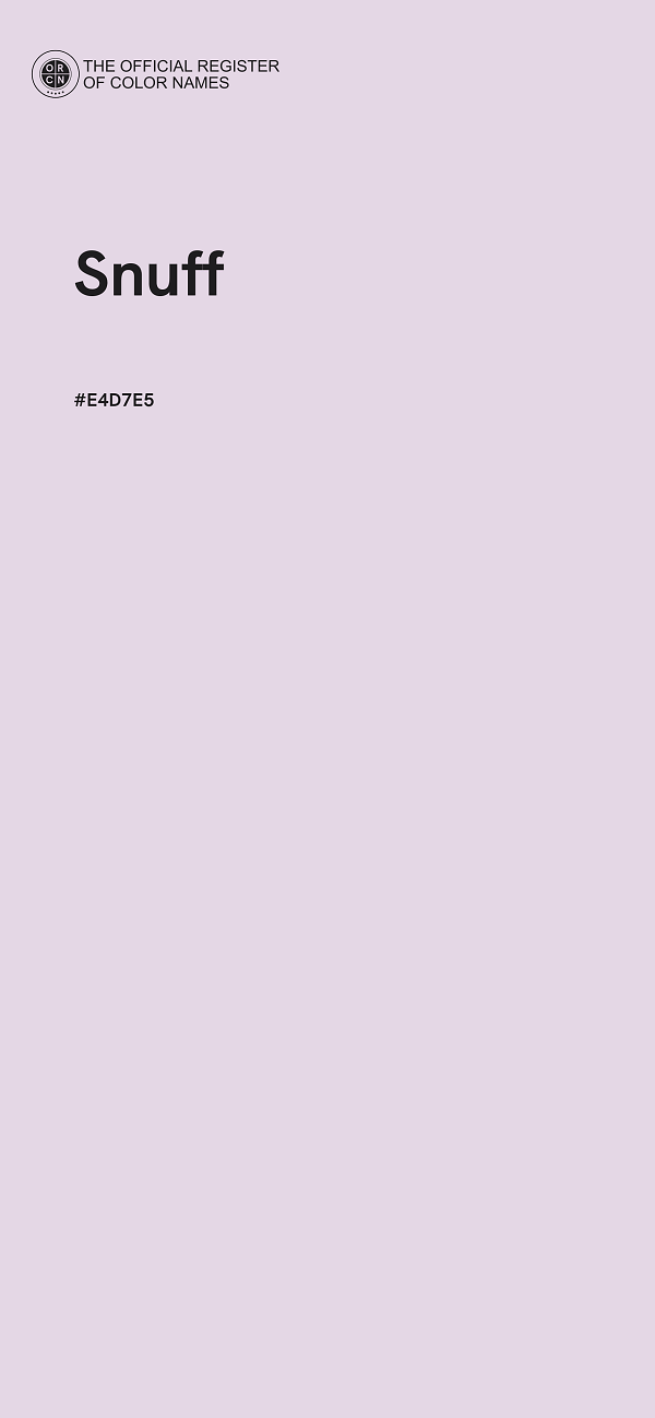 #E4D7E5 - Snuff color image