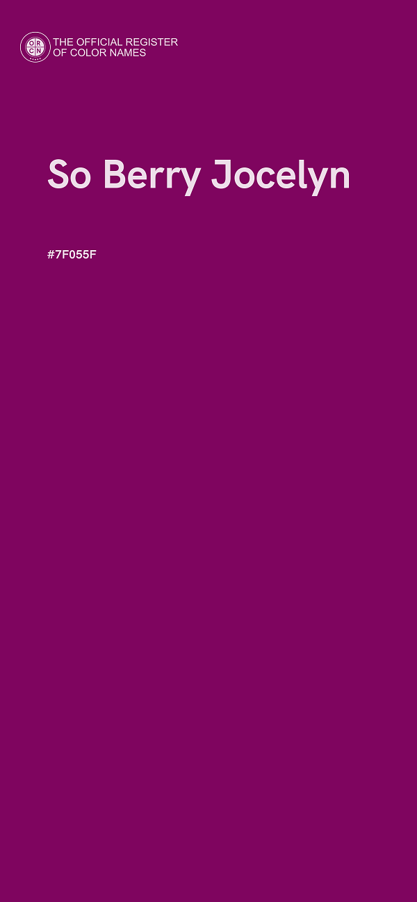 #7F055F - So Berry Jocelyn color image