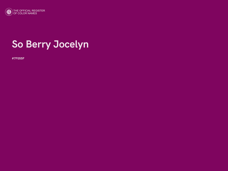 #7F055F - So Berry Jocelyn color image